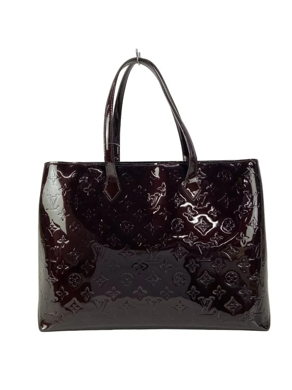 Louis Vuitton Tote Monogram Vernis Wilshire MM Amarante Leather